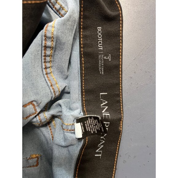Lane Bryant Womens Bootcut Jeans Size 28 Short Cotton Blend Mid-Rise Blue Denim - Picture 11 of 13